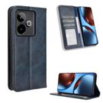 For Realme GT 7 5G Magnetic Buckle Retro Texture Leather Phone Case(Blue)