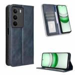 For Realme C71 4G Magnetic Buckle Retro Texture Leather Phone Case(Blue)