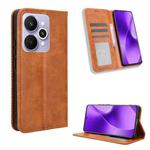 For Realme 15 5G / 15 Pro 5G Magnetic Buckle Retro Texture Leather Phone Case(Brown)