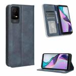 For TCL ION X Magnetic Buckle Retro Texture Leather Phone Case(Blue)