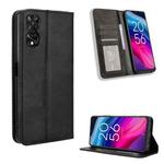 For TCL 50 5G Magnetic Buckle Retro Texture Leather Phone Case(Black)