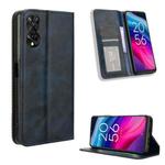 For TCL 50 SE 4G Magnetic Buckle Retro Texture Leather Phone Case(Blue)