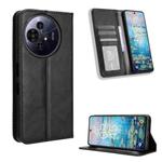 For TCL 50 NxtPaper 5G / 50 Pro NxtPaper 5G Magnetic Buckle Retro Texture Leather Phone Case(Black)