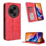 For TCL 605 / 60 SE Magnetic Buckle Retro Texture Leather Phone Case(Red)