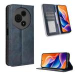 For TCL 605 / 60 SE Magnetic Buckle Retro Texture Leather Phone Case(Blue)