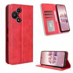 For TCL 60 SE NxtPaper 5G Magnetic Buckle Retro Texture Leather Phone Case(Red)