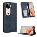 For vivo S19 5G Magnetic Buckle Retro Texture Leather Phone Case(Blue)