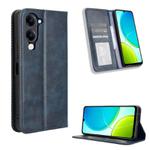 For vivo Y04 4G / Y29s 5G Magnetic Buckle Retro Texture Leather Phone Case(Blue)