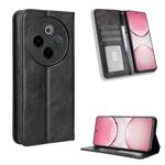 For vivo T4 5G / iQOO Z10 5G Global Magnetic Buckle Retro Texture Leather Phone Case(Black)