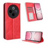 For vivo T4 5G / iQOO Z10 5G Global Magnetic Buckle Retro Texture Leather Phone Case(Red)