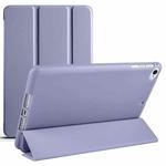 For iPad mini 5 / 4 / 3 / 2 / 1 3-folding TPU Horizontal Flip Leather Tablet Case with Holder(Lavender Grey)