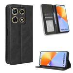 For Infinix Note 30 Pro Magnetic Buckle Retro Texture Leather Phone Case(Black)