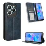 For Infinix Hot 40 4G Magnetic Buckle Retro Texture Leather Phone Case(Blue)