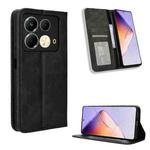 For Infinix Note 40 4G Magnetic Buckle Retro Texture Leather Phone Case(Black)