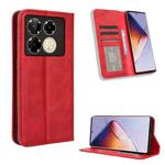 For Infinix Note 40 Pro 5G Magnetic Buckle Retro Texture Leather Phone Case(Red)