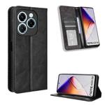 For Infinix Note 40X 5G X6838 Magnetic Buckle Retro Texture Leather Phone Case(Black)