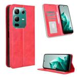 For Infinix Note 50x 5G Magnetic Buckle Retro Texture Leather Phone Case(Red)