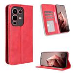 For Infinix Note 50s 5G Magnetic Buckle Retro Texture Leather Phone Case(Red)