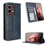 For Infinix Note 50s 5G Magnetic Buckle Retro Texture Leather Phone Case(Blue)