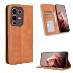 For Infinix Note 50s 5G Magnetic Buckle Retro Texture Leather Phone Case(Brown)