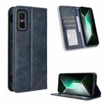 For Infinix GT 30 Pro 5G Magnetic Buckle Retro Texture Leather Phone Case(Blue)