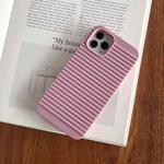 For iPhone 13 Pro Max Stripe Pattern Cooling TPU Phone Case(Purple)