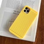 For iPhone 11 Stripe Pattern Cooling TPU Phone Case(Yellow)