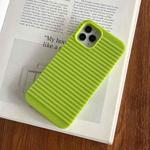 For iPhone 11 Stripe Pattern Cooling TPU Phone Case(Green)