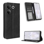 For Tecno Camon 20 Pro 5G Magnetic Buckle Retro Texture Leather Phone Case(Black)