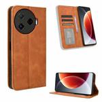 For Tecno Camon 30 Pro 5G Magnetic Buckle Retro Texture Leather Phone Case(Brown)