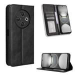 For Tecno Spark 30C 4G Magnetic Buckle Retro Texture Leather Phone Case(Black)