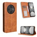 For Tecno Spark 30C 4G Magnetic Buckle Retro Texture Leather Phone Case(Brown)