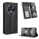 For Tecno Spark 30 4G Magnetic Buckle Retro Texture Leather Phone Case(Black)