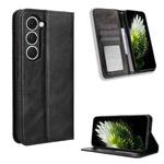 For Tecno Spark 40 Pro 4G Magnetic Buckle Retro Texture Leather Phone Case(Black)