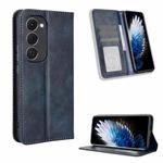 For Tecno Spark 40 Pro+ 4G Magnetic Buckle Retro Texture Leather Phone Case(Blue)