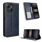 For Tecno Spark 40C Magnetic Buckle Retro Texture Leather Phone Case(Blue)