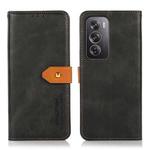 For OPPO Reno12 Pro 5G Global KHAZNEH Dual-color Cowhide Texture Flip Leather Phone Case(Black)