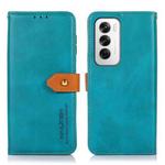 For OPPO Reno12 5G Global KHAZNEH Dual-color Cowhide Texture Flip Leather Phone Case(Blue)