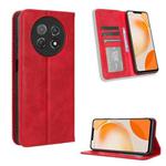 For Huawei Enjoy 60X Magnetic Buckle Retro Texture Leather Phone Case(Red)