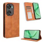 For Huawei nova 11 SE Magnetic Buckle Retro Texture Leather Phone Case(Brown)