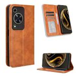 For Huawei nova Y72 4G / Enjoy 70 4G Magnetic Buckle Retro Texture Leather Phone Case(Brown)