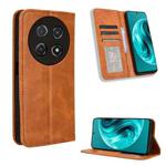 For Huawei nova 12i 4G / Enjoy 70 Pro 4G Magnetic Buckle Retro Texture Leather Phone Case(Brown)