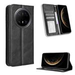 For Huawei Mate 70 Pro / 70 Pro+ Magnetic Buckle Retro Texture Leather Phone Case(Black)