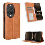For Huawei nova 14 5G Magnetic Buckle Retro Texture Leather Phone Case(Brown)