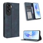 For Honor X50i Magnetic Buckle Retro Texture Leather Phone Case(Blue)