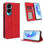 For Honor X50i Big Hole / 90 Lite Magnetic Buckle Retro Texture Leather Phone Case(Red)