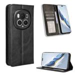 For Honor Magic6 Pro 5G Magnetic Buckle Retro Texture Leather Phone Case(Black)