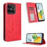 For Honor Play 60 Plus Magnetic Buckle Retro Texture Leather Phone Case(Red)