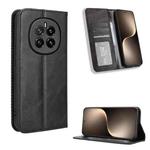 For Honor Magic7 Magnetic Buckle Retro Texture Leather Phone Case(Black)