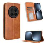 For Honor Magic7 Pro Magnetic Buckle Retro Texture Leather Phone Case(Brown)